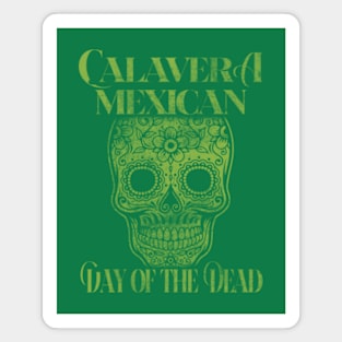 Calavera - Day of the Dead - Green Magnet